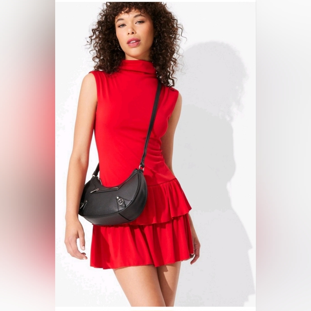 Womens Cap Sleeve Dropped Waist Knit Kini Shift Dress- Wild Fable Size L